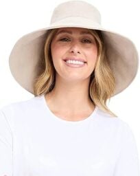 Solbari Ultra Wide Cotton Linen Hat UPF50+ Uv Protection, Sun Protective Hat Light Natural